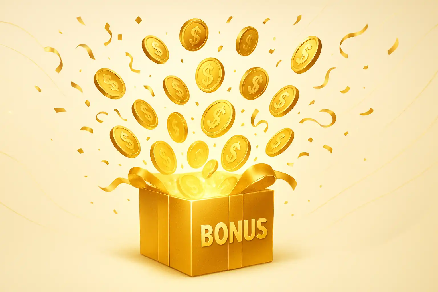 Stack of golden coins and a bonus badge representing Casa Casino promotions